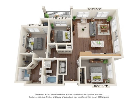 3 bed 2 bath at The Promenade Apartments, McDonough 30253